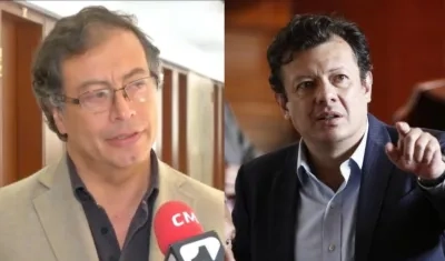 Gustavo Petro, senador; y Hollman Morris, concejal de Bogotá.