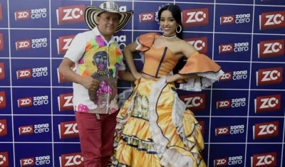 Los Reyes Centrales del Carnaval del Palmar de Varela,  Edinson Santiago Charris y Xilene Caballero.