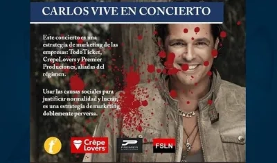 Opositores al concierto le piden al samario que no se manche de sangre las manos.
