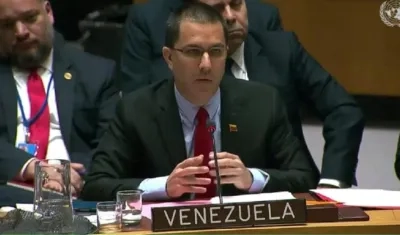  Jorge Arreaza, ministro de Exteriores de Venezuela.