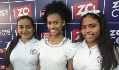 Lucía Therán, Karime Gándara y Salomé Sarmiento de Hola Juventud y Voz Infantil.
