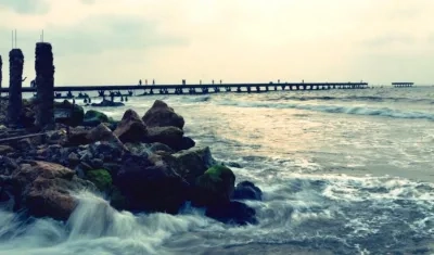 El muelle de Puerto Colombia, esperando la recuperación.