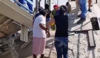 Imágenes del deterioro del puente. 