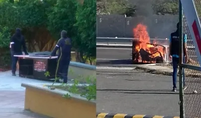 Actos vandálicos en la Universidad del Atlántico.