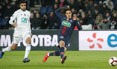 Edison Cavani, delantero uruguayo. 