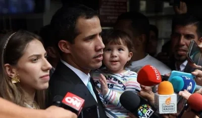 Juan Guaidó y su familia. 