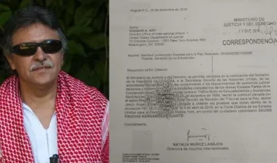 La carta pidiendo las pruebas en contra de Jesús Santrich a Estados Unidos nunca llegó.