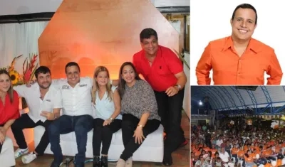 Nelson Oquendo, con los candidatos a la Alcaldía de Barranquilla y la Gobernación.