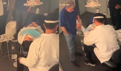 Las imágenes de Aida Merlano en el consultorio.