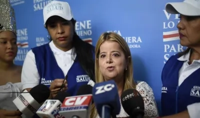 La candidata a la Gobernación del Atlántico, Elsa Noguera.