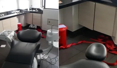 En este consultorio era atendida Aida Merlano, allí quedó la cinta usada por la excongresista para escapar.