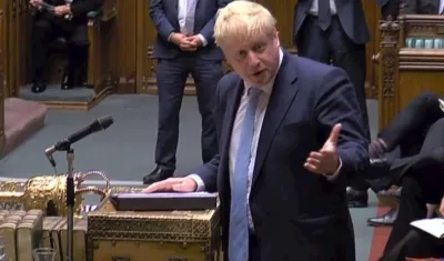 Boris Johnson, primer ministro británico.