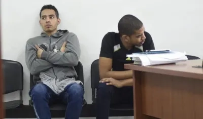 Joan y Arley en audiencia.