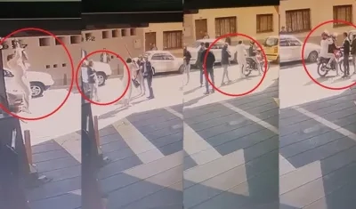 Momento de la fuga de Aida Merlano. 