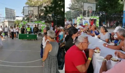 Actividad con los abuelitos.