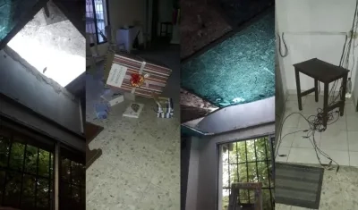 Así quedó la parroquia.