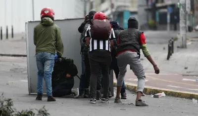 Disturbios en Quito. 