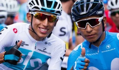 Egan Bernal y Nairo Quintana. 