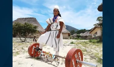 Jesús David Gómez Izquierdo, deportista arhuaco. 