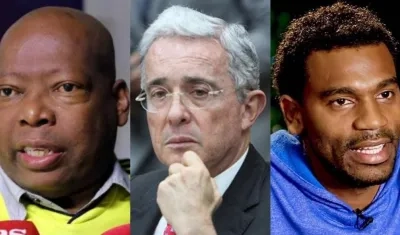'Tino' Asprilla, Álvaro Uribe y Tostao.