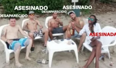 Esta foto fue enviada a un familiar por uno de los jóvenes.