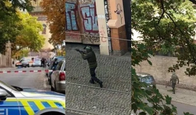 El hecho ocurrió en Halle y el agresor iba en traje militar, con un casco o máscara.