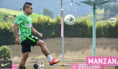 Vladimir Hernández, jugador de Atlético Nacional. 