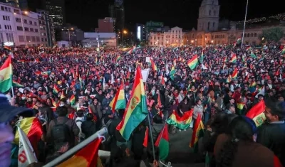 La masiva protesta de los bolivianos.