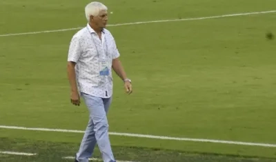 El técnico de Junior, Julio Comesaña.