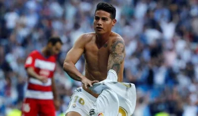 James Rodríguez, volante colombiano. 