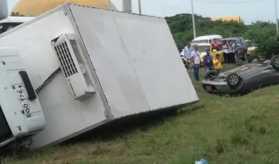 Estado en que quedaron los vehículos.