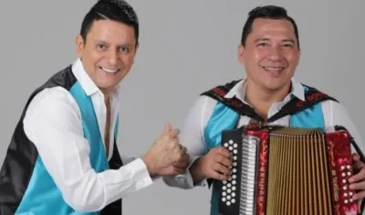 El cantautor Iván Ovalle y el acordeonero Chemita Ramos Jr.