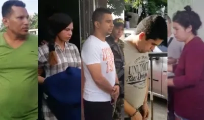 Cinco de los capturados.