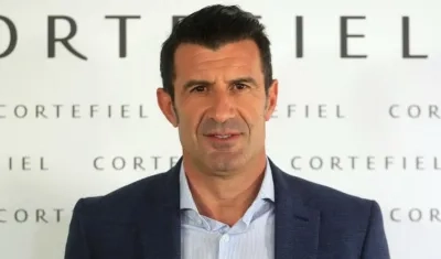 Luis Figo, jugador portugués. 