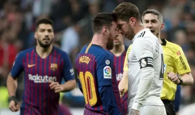 Lionel Messi y Sergio Ramos. 