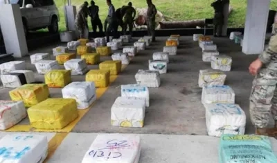 2.250 paquetes de cocaína incautada 