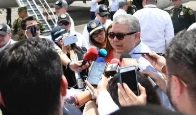 Presidente Duque en una visita al Meta.
