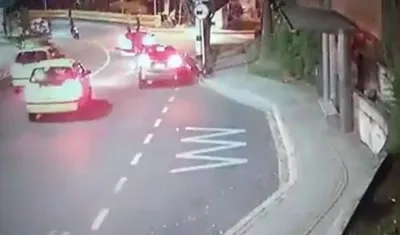 Momento del accidente.