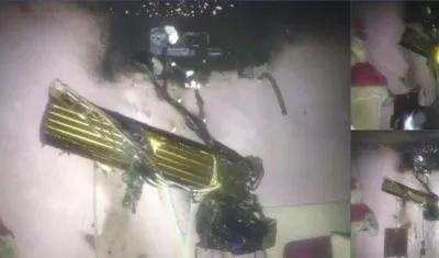 El incendio comenzó en el aire acondicionado de una de las habitaciones.