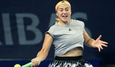 Jelena Ostapenko, jugadora de Lituania. 