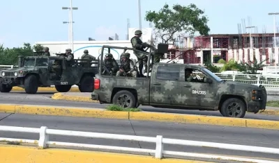 Soldados en Culiacán.