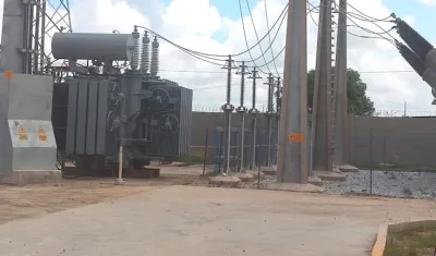 El nuevo transformador de potencia de la subestación.
