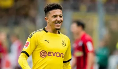 Jadon Sancho, delantero del Borussia Dortmund. 
