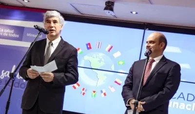 Ministro de Salud, Juan Pablo Uribe y Viceministro de Salud, Iván González.