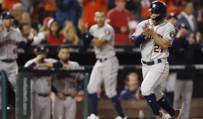 José Altuve, pelotero de los Astros. 