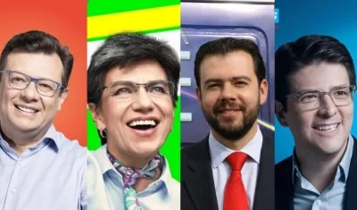 Los cuatro candidatos a la Alcaldía de Bogotá.