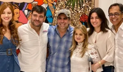 Jaime Pumarejo, Alejandro Char, Elsa Noguera y Katia Nule.