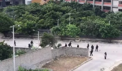 Imagen de los hechos registrados en Uniatlántico.