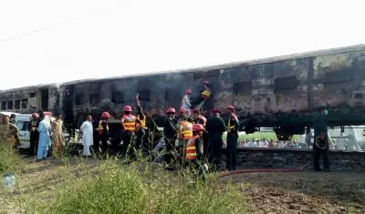 Incendio sucedido en Pakistán.