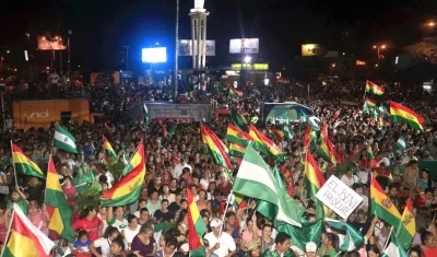 Manifestaciones en Bolivia reclamando la renuncia de Evo Morales.